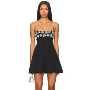 MAJORELLE | NWT Mackie Mini Dress in Black Crystal Embellished Bust L